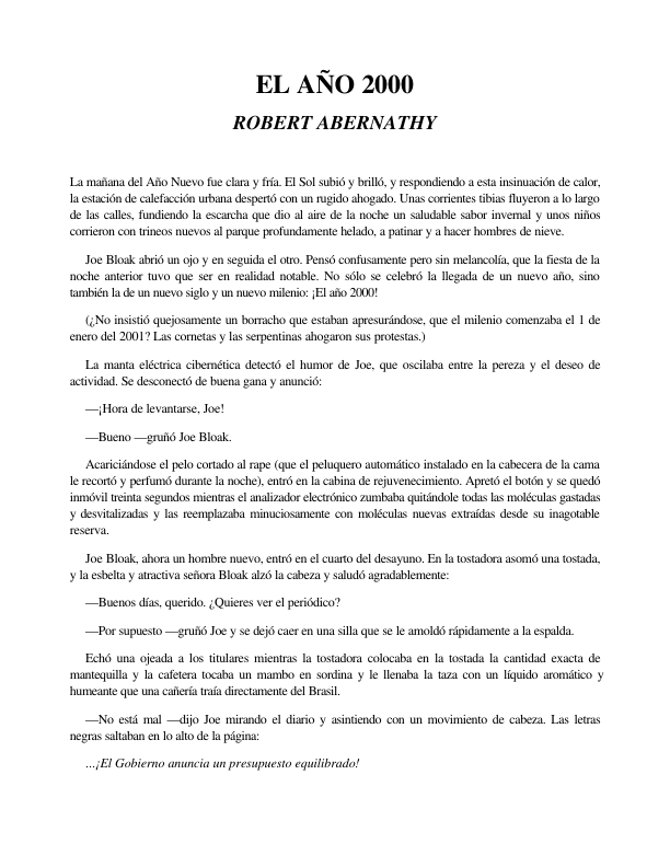 Portada de El Año 2000